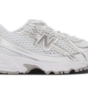 NEW BALANCE 740 BUNGEE LACE TODDLER 'WHITE SILVER METALLIC'